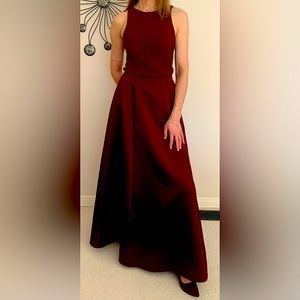 Two Piece Maroon Ball Gown